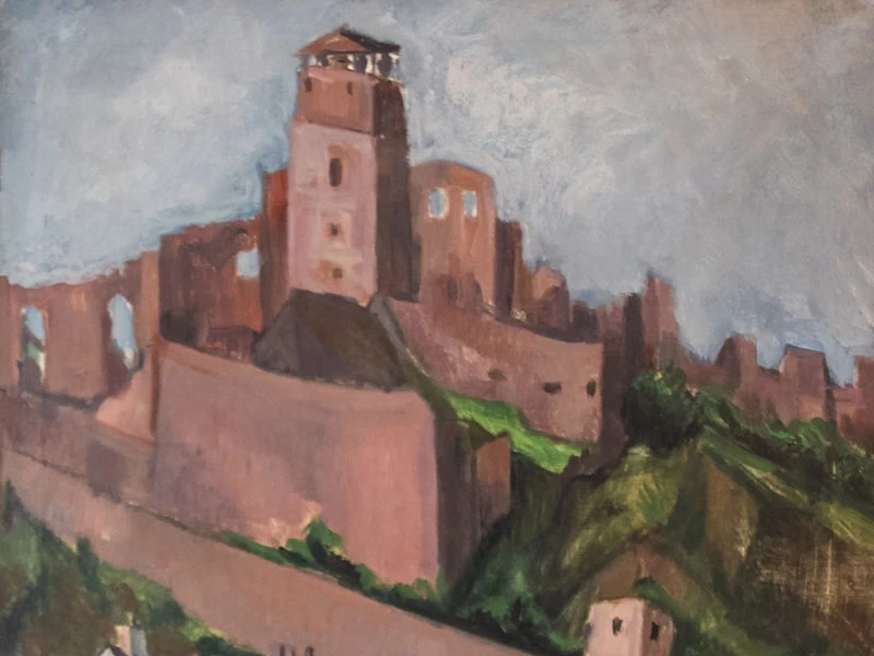 1885-Lajos Tihanyi - Il castello di Trenčín